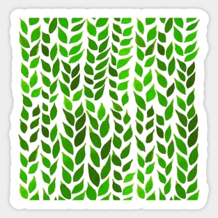 Simple Watercolor Leaves - Lime Green Sticker